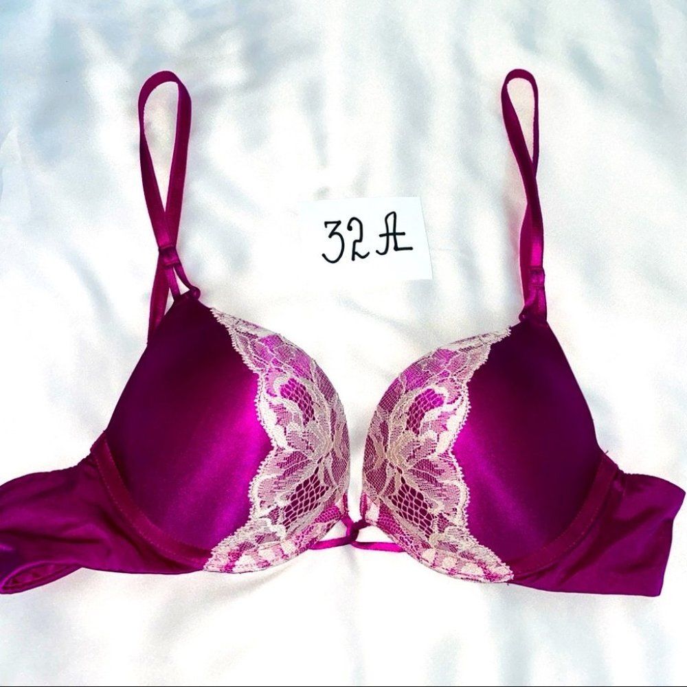 32A VS Miraculous Bombshell Bra purple floral